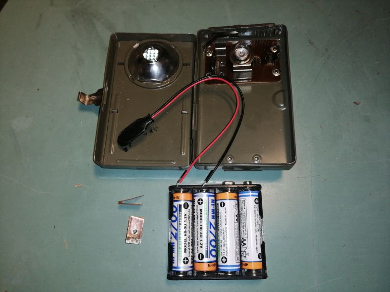 Flashlight with battery